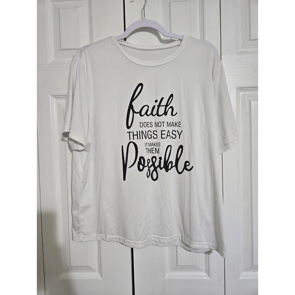 Unknown brand xxl women's white graphic tee